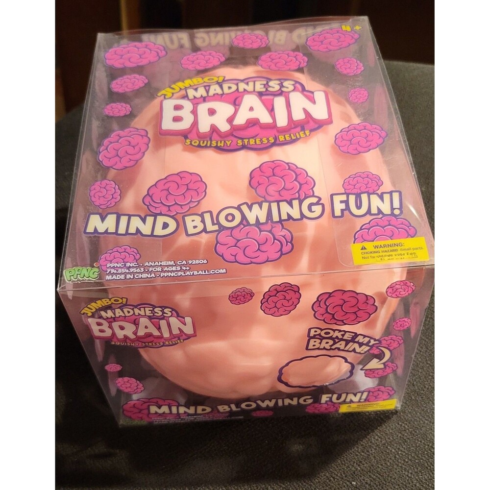 NIB Jumbo Madness Brain Squishy Stress Relief Toy